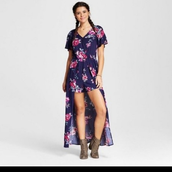 romper with maxi overlay